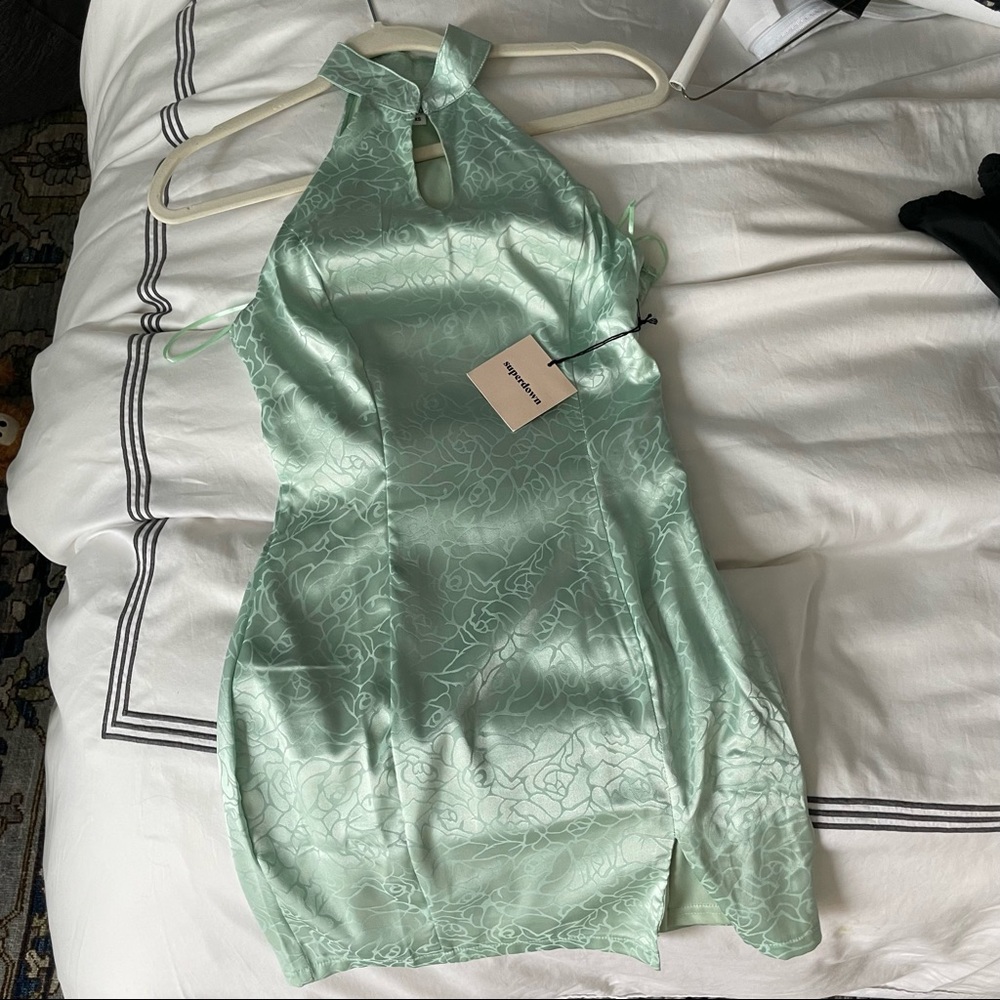 Superdown green mini dress XS